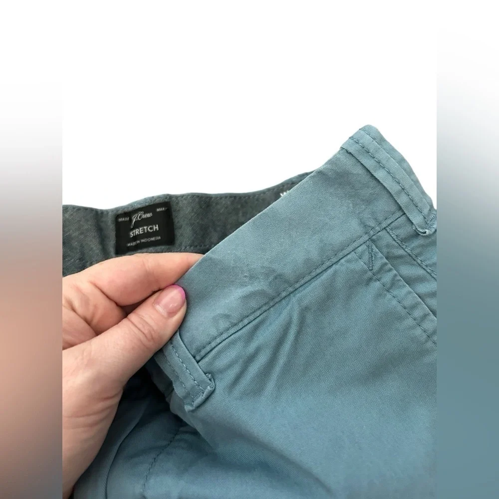 ♥️J. Crew Steel Blue Chino Khaki Cotton Stretch Casual Shorts Mens Size 30x9